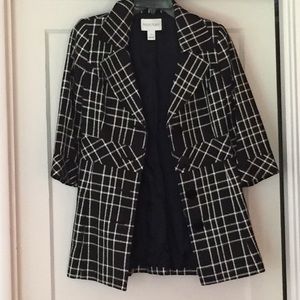 White House Black Market check peacoat
